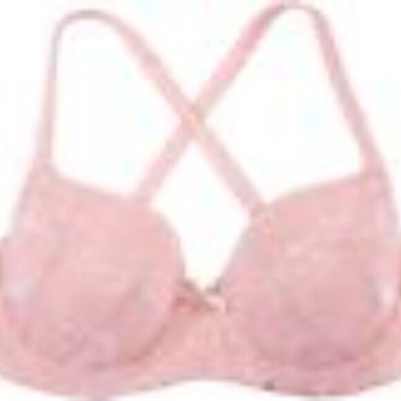 Smart & Sexy Perfect Push-Up Bra Blushing Pink Lace 36F - Picture 4 of 5